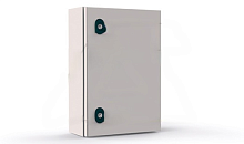 Щит моноблочный ETA 600x400x400мм (ВхШхГ) навесной с монтажной панелью, 1 глухая дверь, 2 замка, 1 пластина кабельного ввода, RAL7035, IP66